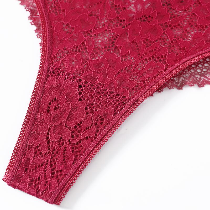 CINOON 3 шт./лот сексуальные водорастворимые кружевные женские трусики полые стринги вышитые стринги с низкой талией полуобернутые бедра Т-образные бикини трусы