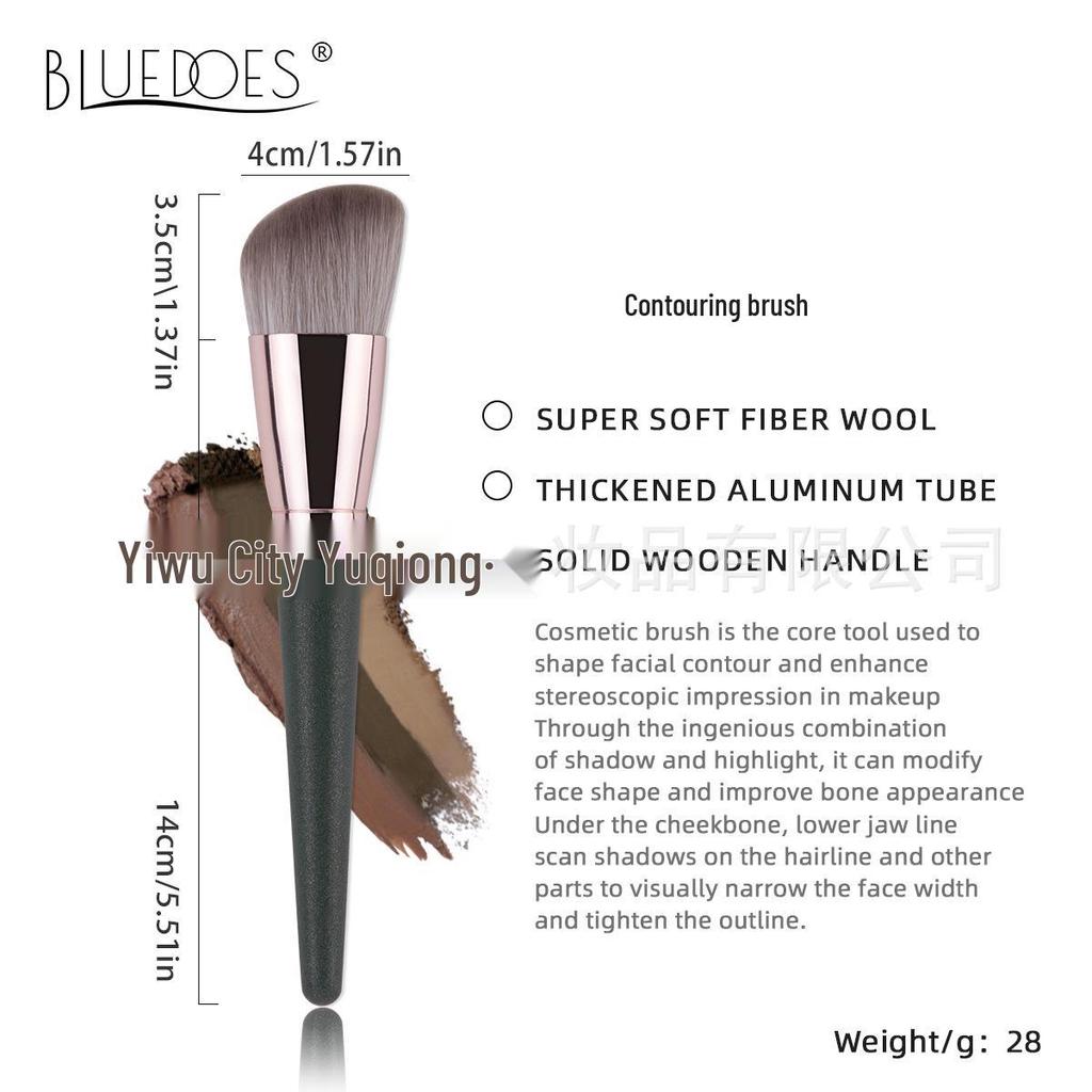 Зеленый облачный набор из 14 кистей для макияжа для начинающих – Тональная основа, Тени для век, Фиксирующая пудра