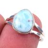 Natural Republic Ларимар Драгоценный камень 925 Проба Серебро Подарочное Кольцо Р.6 n1t25