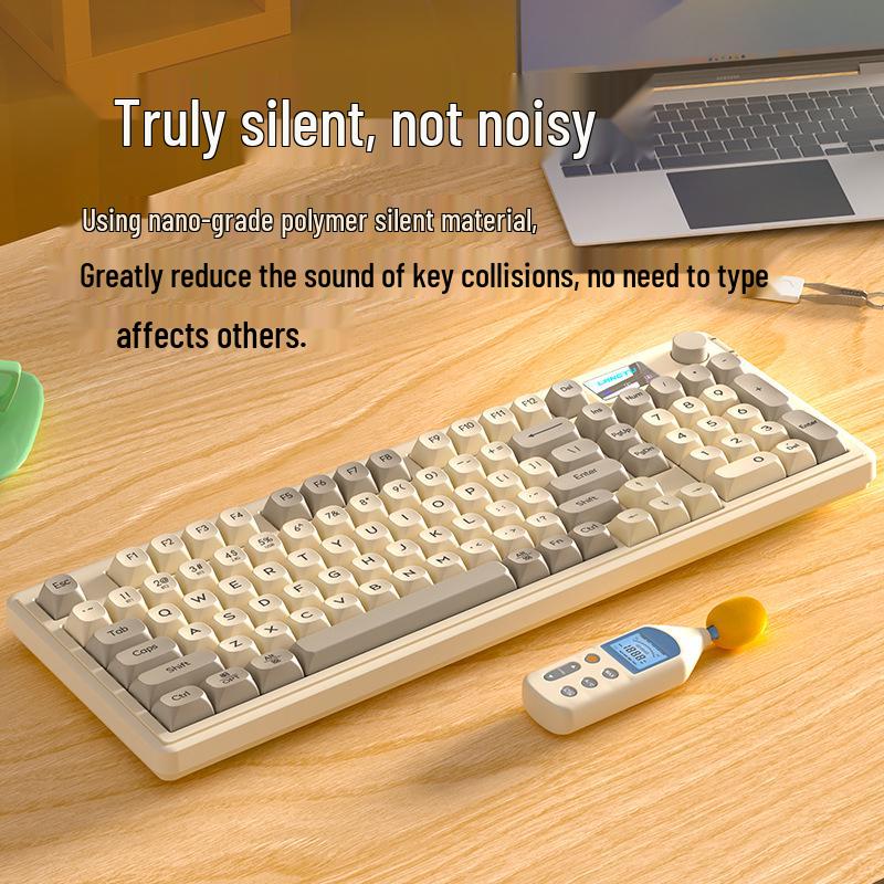 Беспроводной набор клавиатуры и мыши L98 Silent - Стильный RGB-дизайн для девушек, офиса и игр