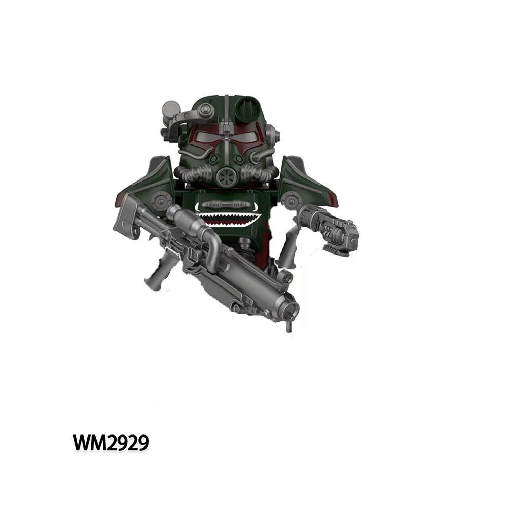 WM2924 Мехи Солдаты Кирпичи пулемет MOC Пазл Мини Фигурки Совместимые Строительные Блоки Игрушки Детские Подарки на День Рождения