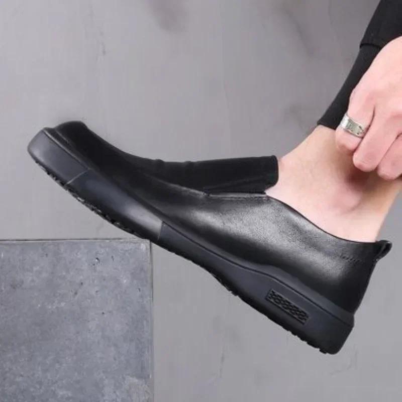 Туфли мужские из коровьей кожи, повседневные, деловые, светские, черные, дешевые, распродажа, официальный, элегантный и классический костюм