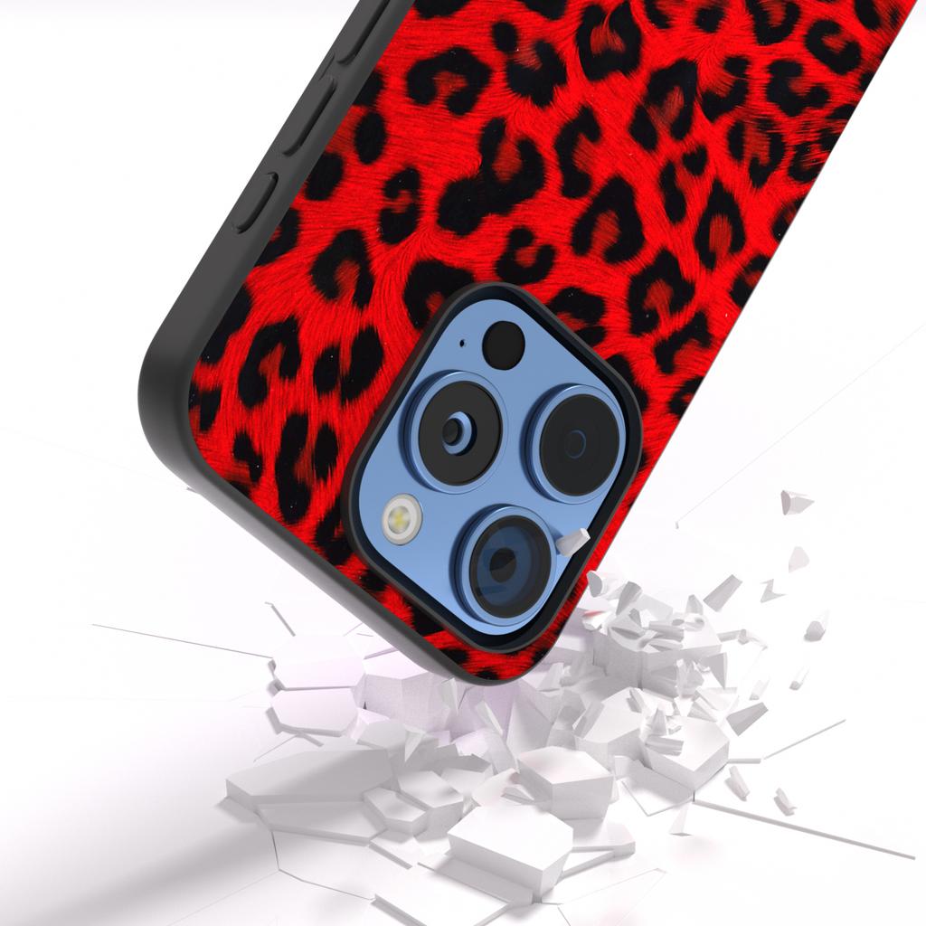 Чехол для iPhone 16 Pro Max с леопардовым узором, задняя крышка для телефона из ПУ+ТПУ