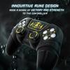 Силиконовый чехол PlayVital Runes Edition для сенсорной панели с наклейкой на упор для большого пальца и крестообразной клавишей совместим с оригинальной зарядной подставкой PS5 с чехлом