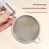 Stainless Steel Mesh Filter Spoon Juice Soybean Milk Strainer Plastic Handle Flour Sieve Colander Kitchen Baking Utensils