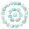 Crocon Amazonite Rune Stones Set with Elder Futhark Alphabet Engraved Symbol for Chakra Balancing Home Office Decorative Stone Size :- 10-15 Mm Approx