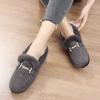 Furry Shoes Female Winter Outside Wear Padded Cotton Slippers 2025 New Padded Lamb's Wool Soybean Shoes Women's Shoes Home Shoes