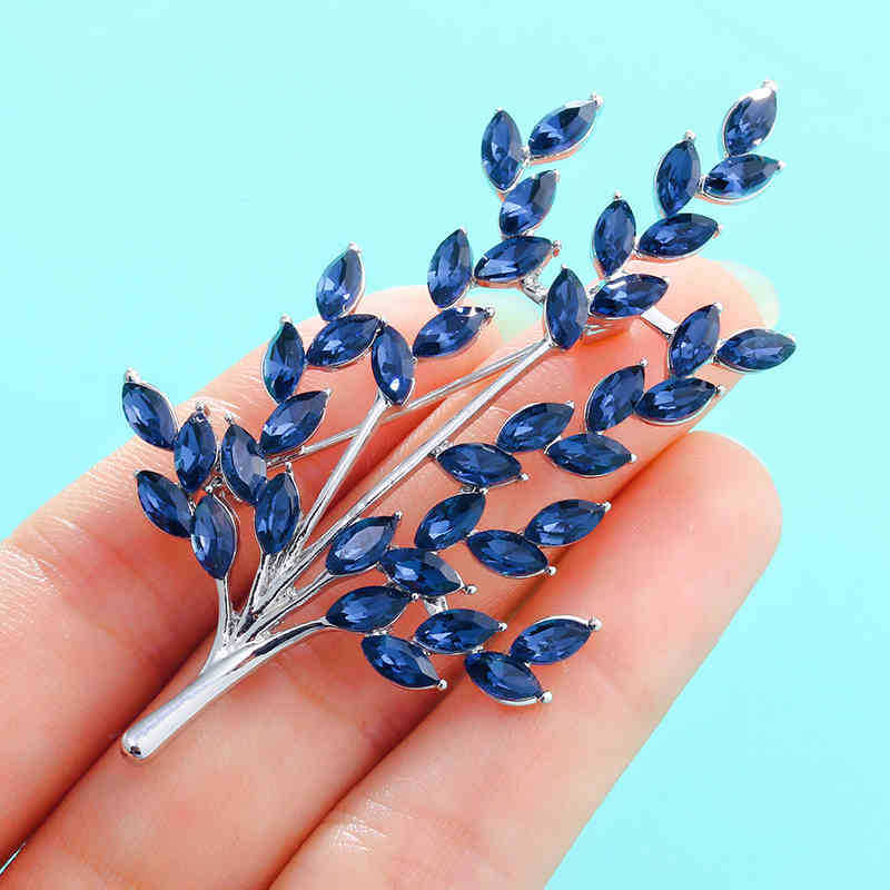 Брошь в виде колоса пшеницы, высококачественный женский универсальный хрустальный корсаж, нишевый дизайн, булавка, аксессуары для одежды