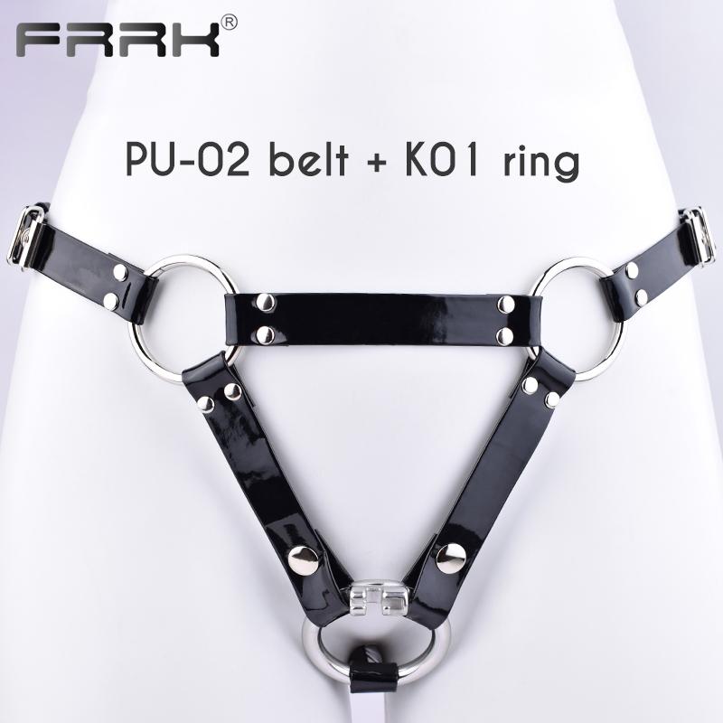 FRRK PU Belt Harness for Metal Chastity Cage BDSM Player In Varies Sizes Sexy Adults Intimate Products Sex Toys Bondage