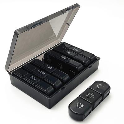 Обновленный органайзер для еженедельных таблеток, контейнер для таблеток на 7 дней, контейнер для таблеток 3 раза в день, большая емкость для витаминов, лекарств, рыбьего жира