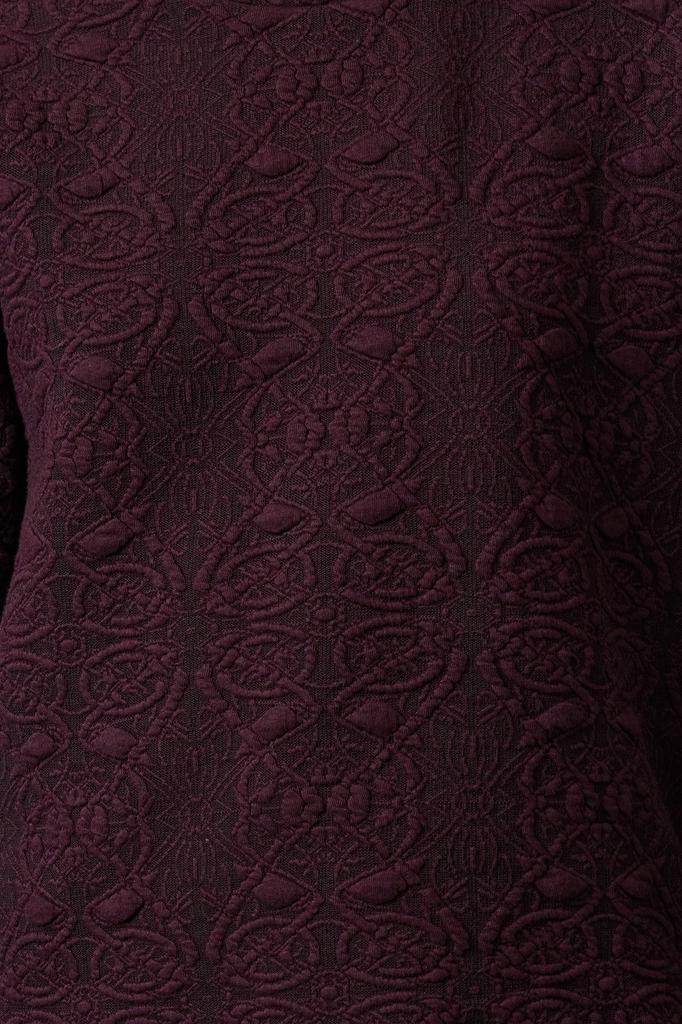 Женская модная стильная толстовка сливового жаккардового цвета, обычная трикотажная толстовка нормального кроя