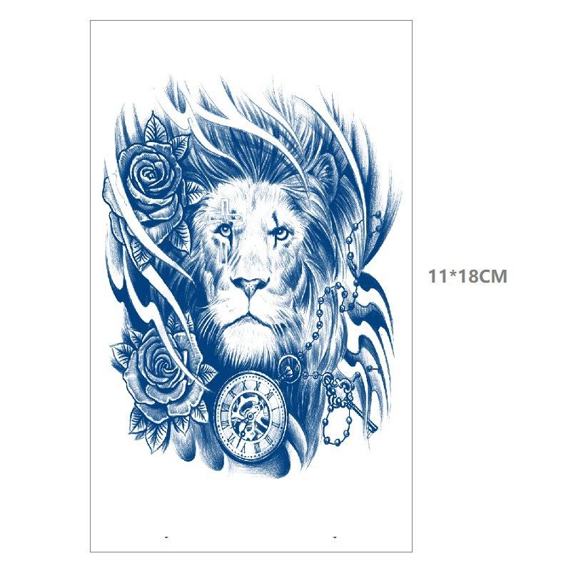 Herbal Juice Waterproof Butterfly Thorn Plain Flower Chest Semi Permanent Gradual Change Water Transfer Tattoo Sticker