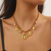 Metal Chain Eyes of Demon Necklace Vintage Multilayer Pearl Necklace Streetwear