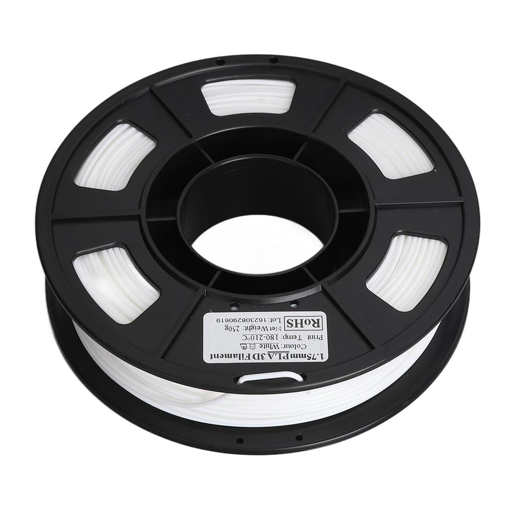 Нить для 3D-принтера белая 1,75 мм 8,8 унций чистый вес 180-210 градусов Цельсия PLA нить для 3D-печати