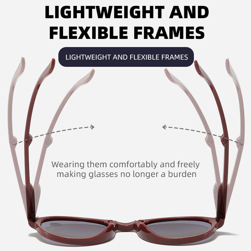 4colors Portable Folding Presbyopia Sunglasses Women Men HD Eye Protection Anti Blue Light Reading Sunglasses Fashion Goggles