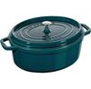 Cocotte Zwilling Staub, Oval, 40×33 Cm, Green, 6.7 L (40508-674-0)