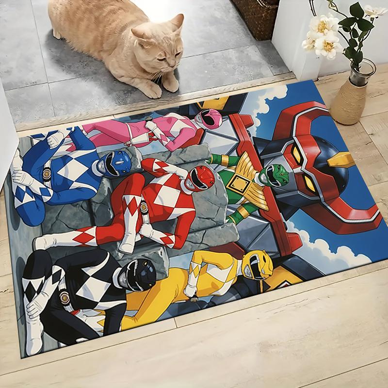 Power Rangers Team Unity Carpet Rug Soft Washable Antislip Home Living Room Sofa Mats Personalized Christmas Rug