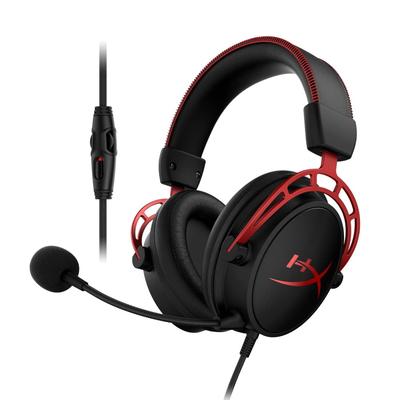Игровая гарнитура HyperX Cloud Alpha со встроенным регулятором громкости, цвет красный, HX-HSCA-RD/AS, оригинальный бонус к данным (4P5L1AB#UUF)