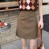 2024 Spring Women's High Waist Slim A-Line Skirt with Fashionable Hip Design and Casual Slit