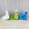 PP Cotton Peacock Doll Plush Keychain Fluffy Collection Peacock Plush Key Ring Comfortable Cartoon Stuffed Animal Bag Pendant