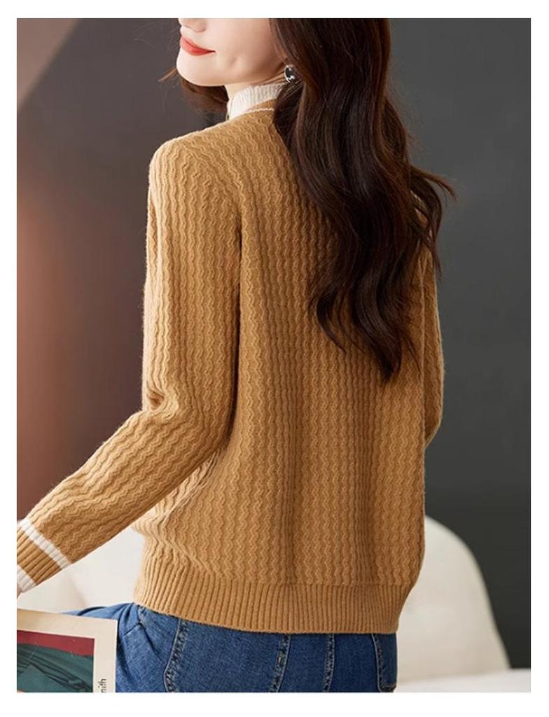 Модный женский вязаный свитер из двух частей в ленивом стиле – мягкий, липкий и уютный для осени/зимы