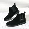 Fashion Casual British Style Short Boots Side Zipper Mens High-Top Shoes Classic Retro Genuine Leather Male Chelsea Ankle Boots