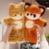 Soft Raccoon Cat Plush Toy Fluffy Red Panda Kitten Doll Warm Hugging Cartoon Animal Cuddly Gift For Kids And Adults