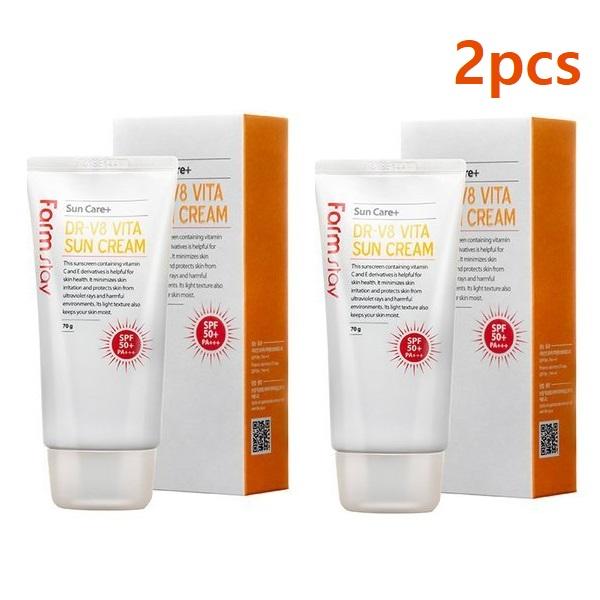 FARM STAY DR-V8 Vita Sun Cream SPF50+ PA+++ 70g + RANDOM GIFT
