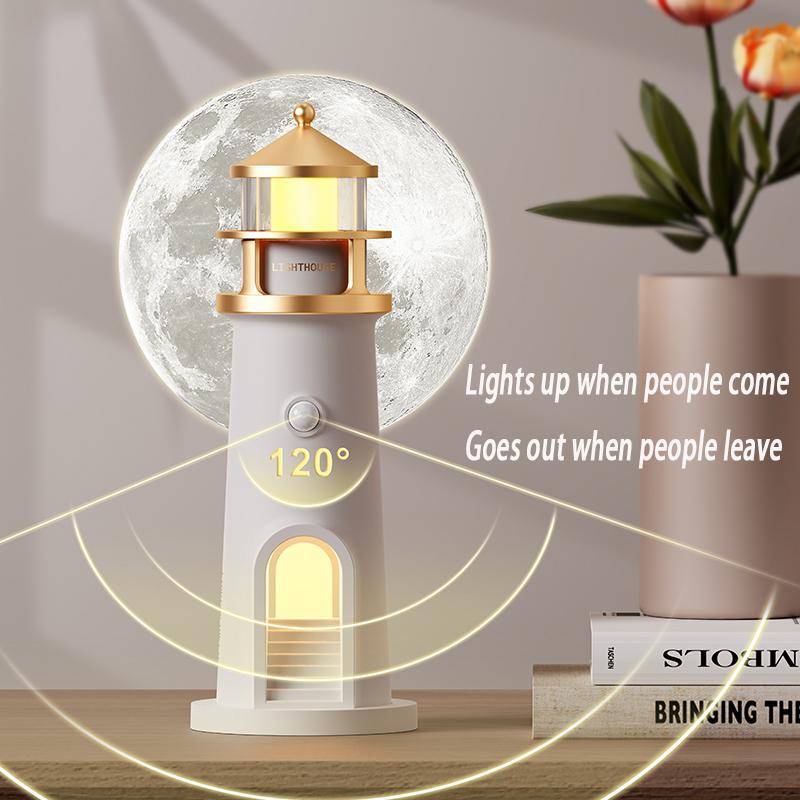 Moon Projection Light Remote Control Bluetooth Speakers Lighthouse Motion Sensor Lamps Mother's Day Gift Night Lights Room Decor