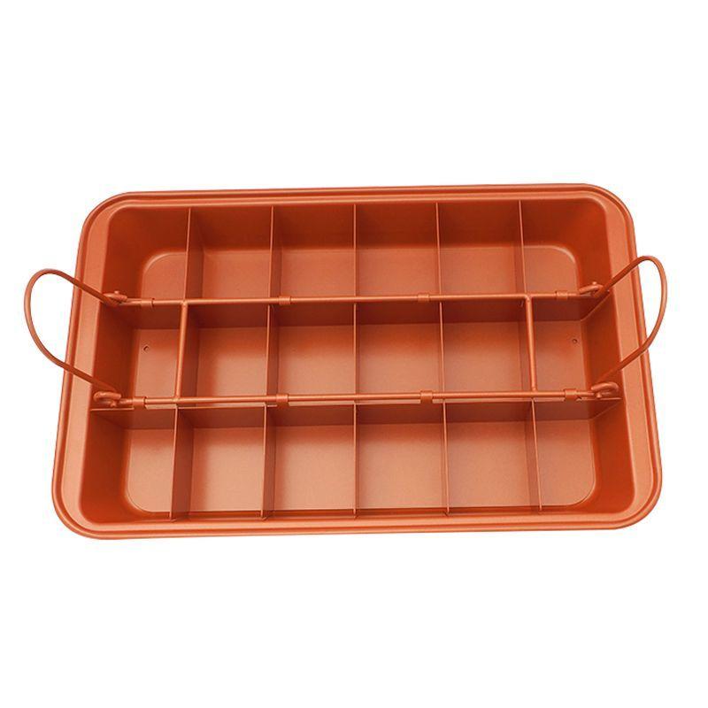 Thickening Carbon Steel Cake Mold Creative Brownie Pan18 Lattice Rectangle Divided Into Slices of Date Cake Pineapple Pastry Pan