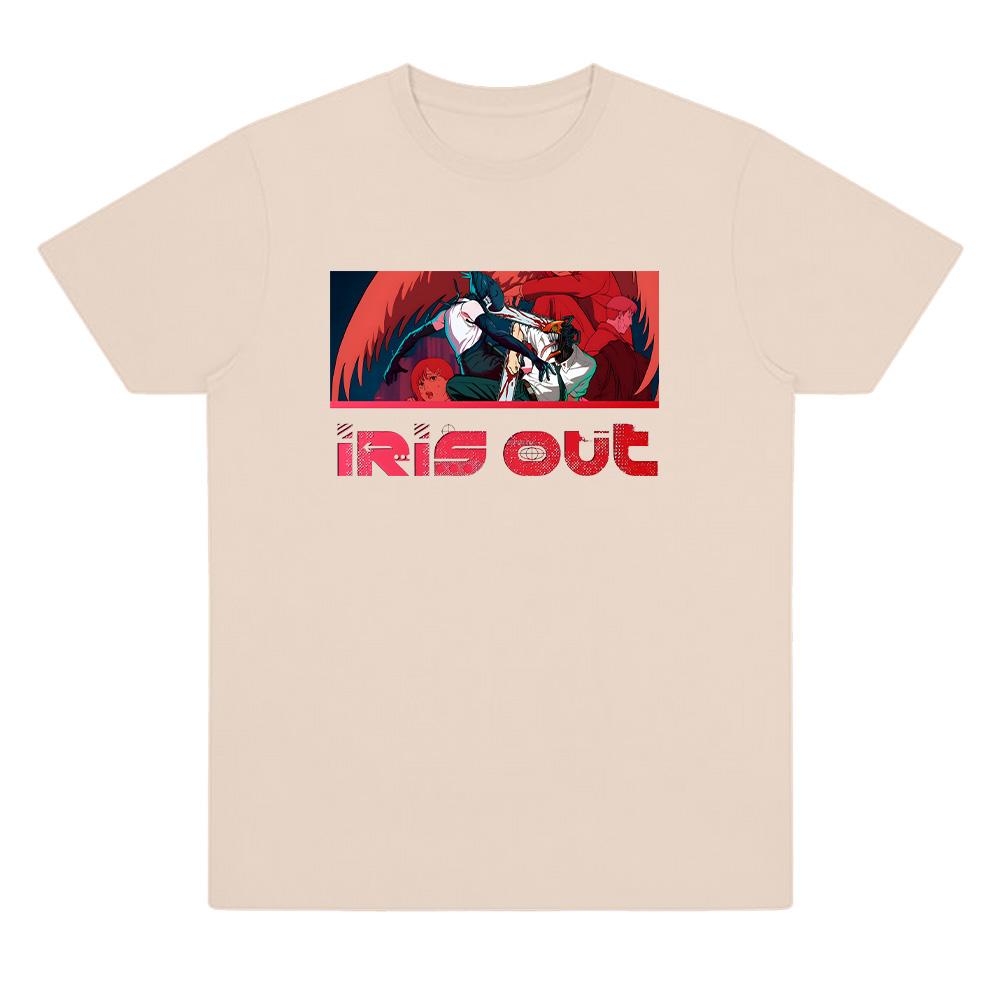 Кэнси Ёнэдзу IRIS OUT Мультяшный Принт Футболки Плотный Хлопок Одежда Япония Новые Аниме Футболки Харадзюку Эстетичная Футболка Унисекс Манга