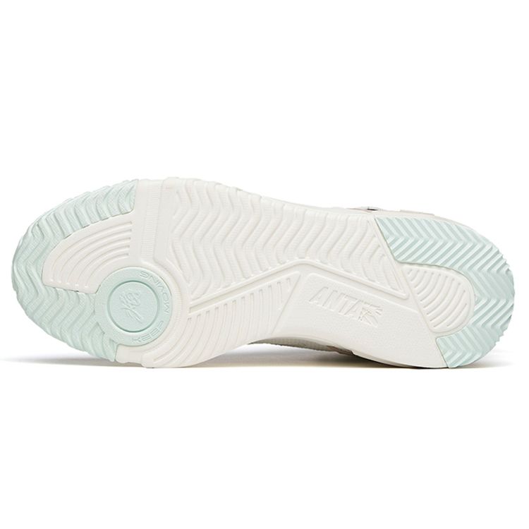 Anta Lifestyle Series Non-Slip Durable High-Top Skate Shoes Women Sneakers White Red 122148902-3