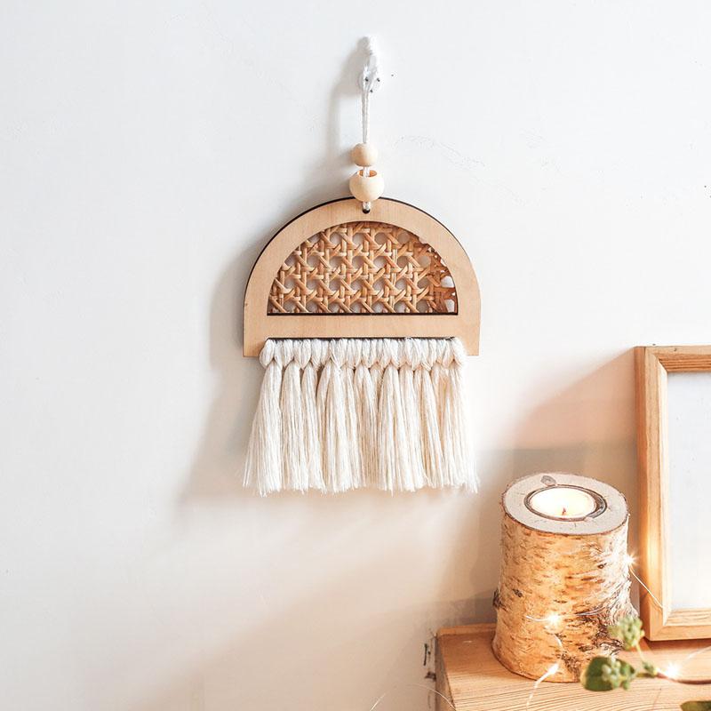Тканый настенный гобелен макраме в богемном стиле в стиле бохо, домашний декор для комнаты, ручная работа