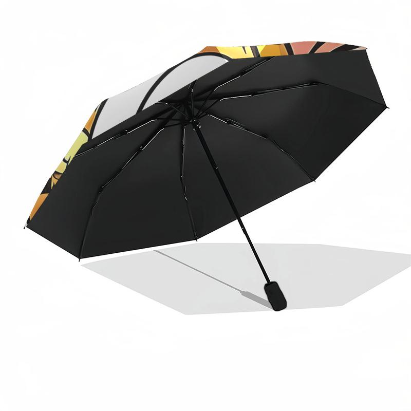 Garfield Outdoor Umbrella with Automatic Open/Closed Mechanism, Foldable Design, 8-Rib Iron Frame - Perfect Gift for Fans and Travelers01042
