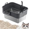 Большой кошачий туалет для домашних кошек и котят, Легко чистить, Высокие бортики,