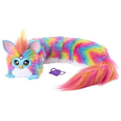 Furby DJ Furby, мягкая электронная интерактивная радужная плюшевая игрушка с музыкой, огнями, движениями и играми, говорит на французском и fur