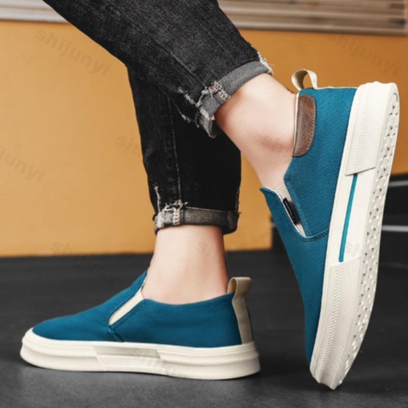 Fashion 2025 Summer New Mesh Breathable Fashion Trend Casual Canvas Single Shoes for Men Comfortable Versatile Low Top Slip On Sneakers