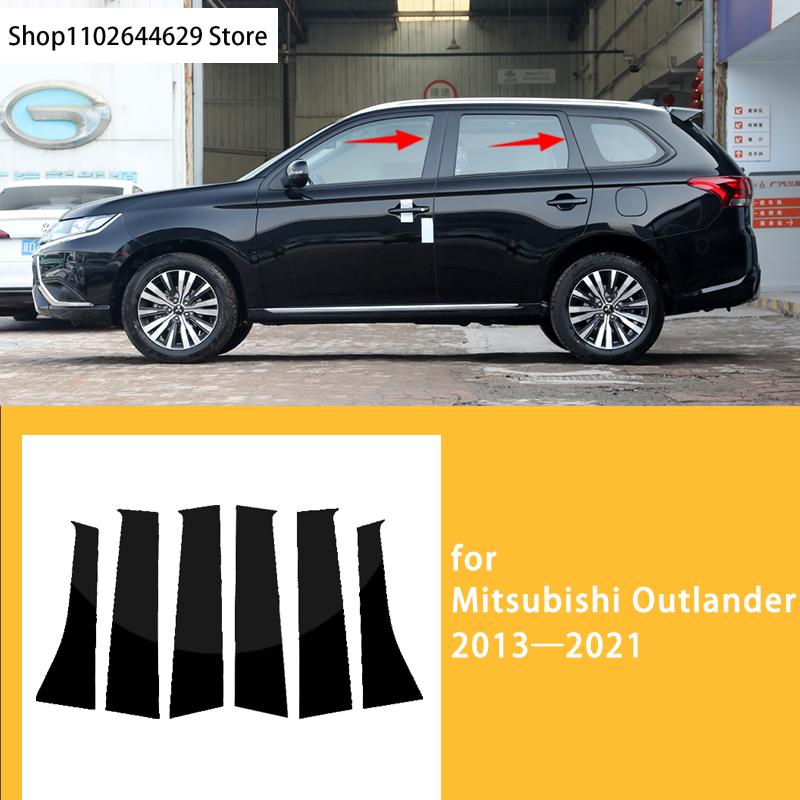 6 шт./компл., автомобильные стойки, накладка на дверь, окно, наклейка для Mitsubishi Outlander 2013 2014 2015 2016 2017