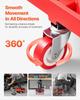 Rolling Mechanic Stool Adjustable Garage Seat 300 lbs Load with Wheels