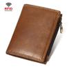 RFID Genuine Leather Wallet with Airgtags Wallet Credit Card Holder Zipper Coin Purse