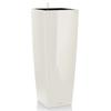 LECHUZA Flower Pot - Cubico Alto 40 All-in-one - 39.5 X 39.5 X 105 Cm - Glossy White 18230