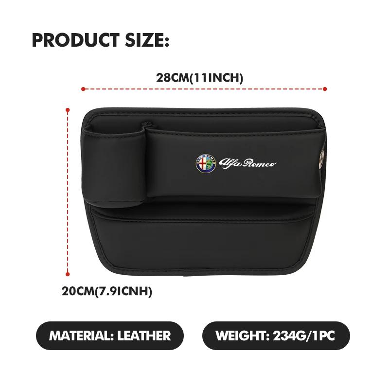 Car Stickers For Alfa Romeo Universal Car Seat Gap Filler Storage Box With Cup Holder For Alfa Romeo Giulia 147 Mito 156 159 166