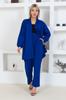 Женский стильный креповый костюм большого размера под верхнюю одежду больших размеров с курткой и брюками