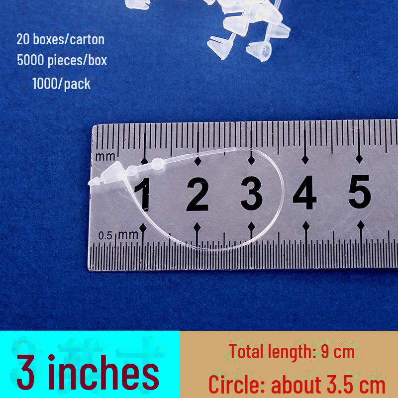 Прозрачный пластиковый шнурок с пряжкой для бирок на одежду