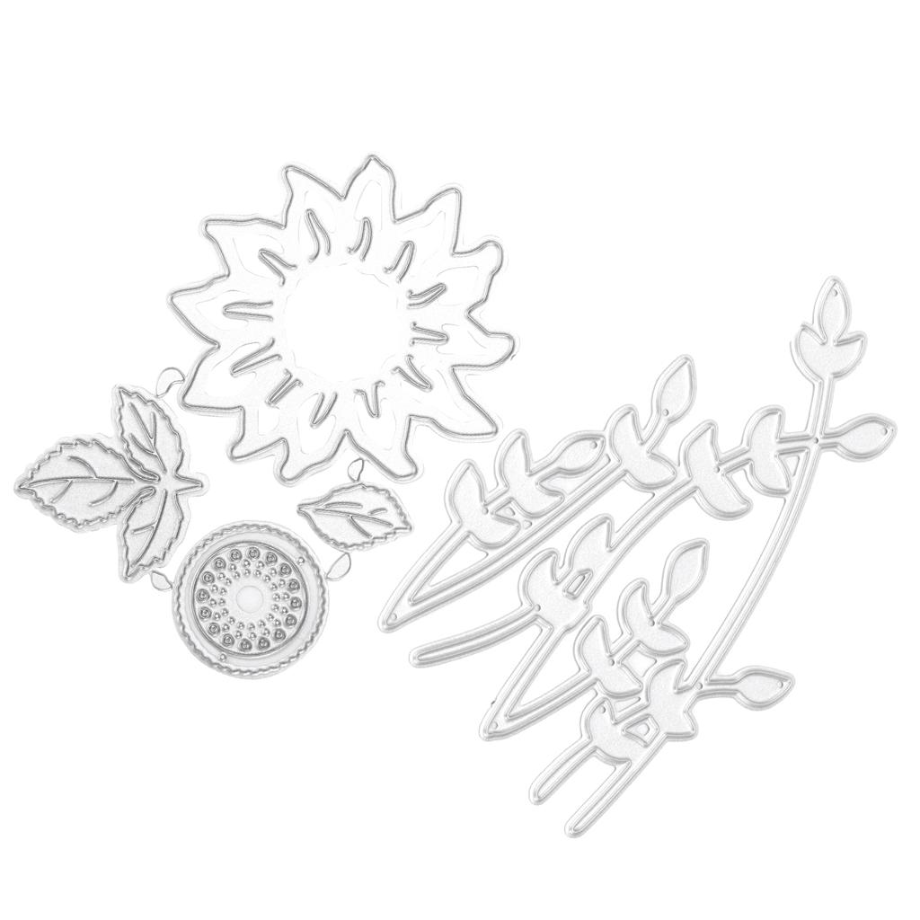 Металлические штампы для тиснения Подсолнух Металлические штампы для тиснения Набор штампов для изготовления открыток Скрапбукинг 