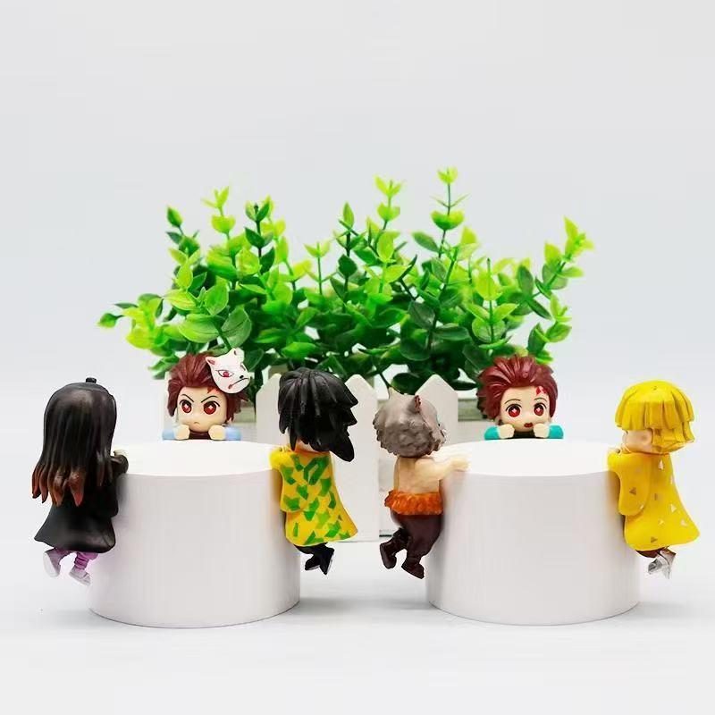 New Party Angel Demon Slayer Series Blind Box Car Decoration Desktop Computer Screen Cupid Hand Fashion Play Doll Birthday Gifts