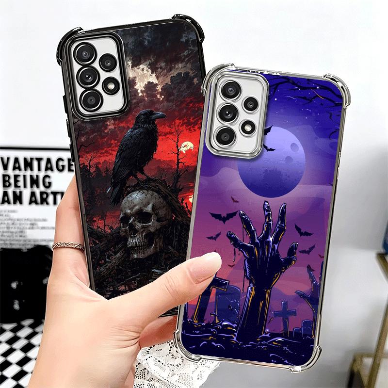 Gothic Vampire Scarlet Art Plating Phone Case For Samsung A17 A07 A37 A57 A16 A56 A15 A55 A14 A54 A13 A53 A26 A36 A25 A35 A24 A3