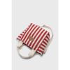 Women's Striped Mini Linen Tote Bag