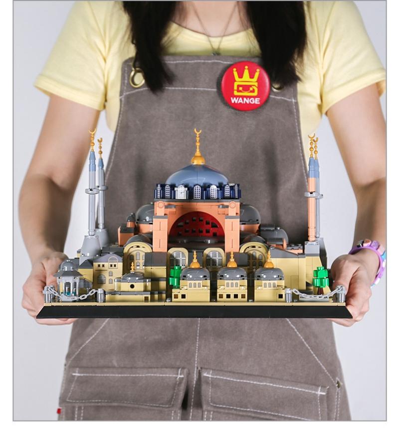 Non-Toxic 1434Pcs Hagia Sophia-Lstanbul Building Blocks Large Scale World Famous Architecture Model Small Bricks Collection For Gift