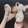 Coarse Heel Roman Sandals Women's 2024 New Summer Fashion Casual Women's Shoes Waterproof Table Heel High Heels